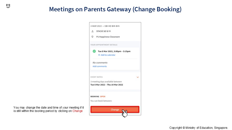 Change Booking 1